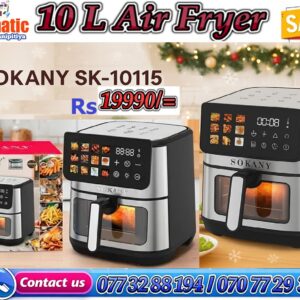 sokany sk 10115 10l digital air fryer – large capacity oil free cooker